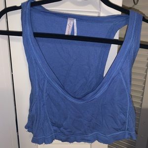 Urban Outfitters super cropped blue tank